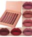 6Pcs Matte Liquid Lipstick Set, Waterproof Non Stick Cup Lip Gloss (Set A)