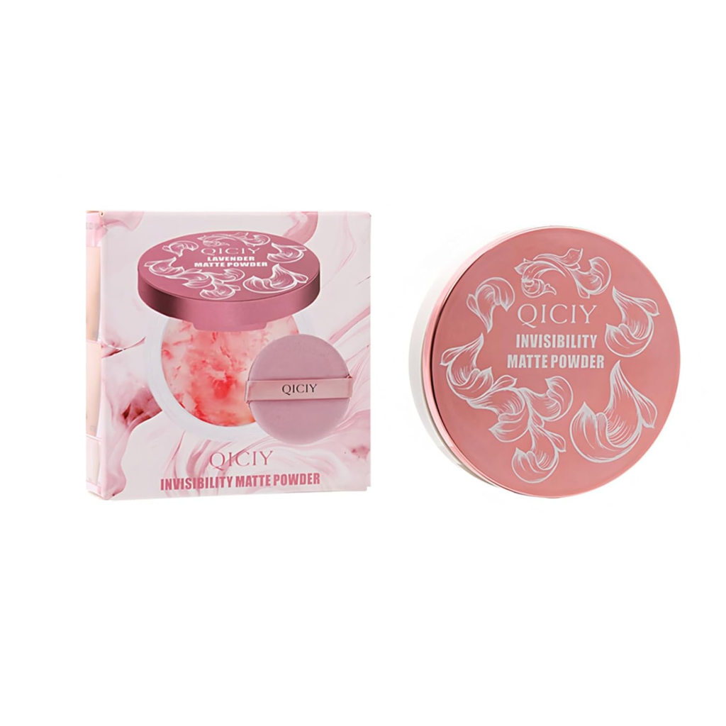 Matte Oil-Control Powder, 12HR Flawless Finish with Puff Pink Lavender