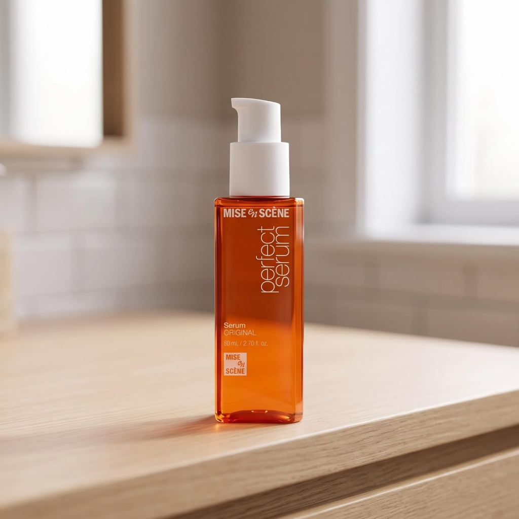 Mise En Scene Perfect Serum Original - Heat Protectant Hair Oil for Frizzy & Dry | Argan Oil | Visibly Smooths & Softens | Add Shine All Hair Types | Damage Repair | Fruity Floral Scent, 2.7 Fl Oz.
