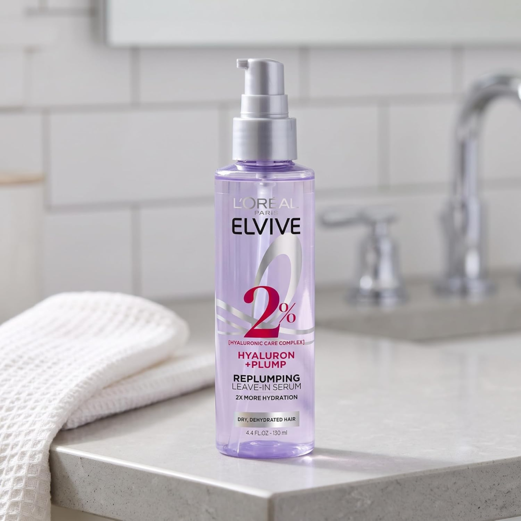 L'Oreal Paris Elvive Hyaluron Plump Replumping Hair Serum, 4.4 Fl Oz